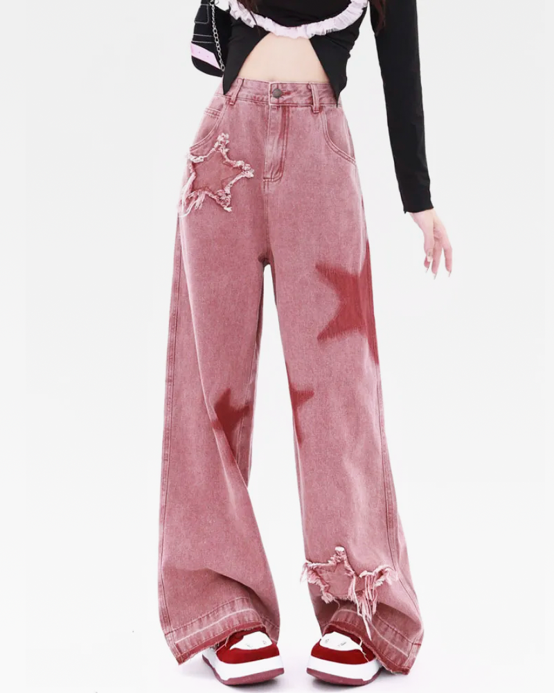 Pink Jeans Baggy