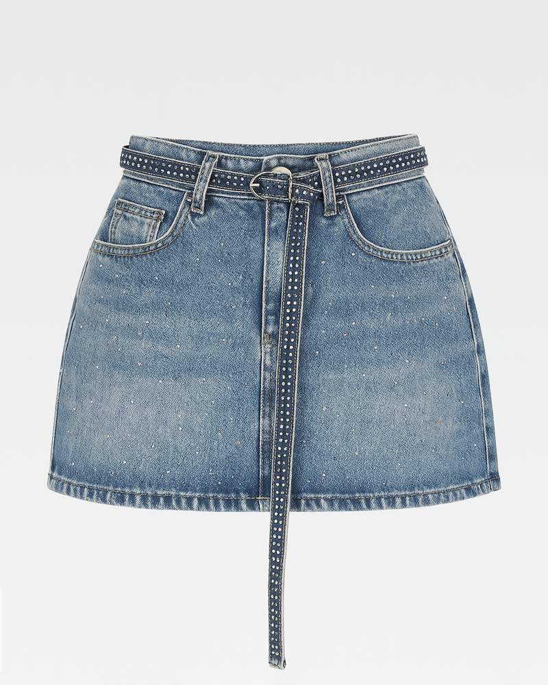 Jeansrock mit Glitzer