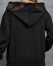 Zip Hoodie mit Strass