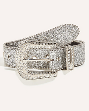 Silber Glitzer Gürtel
