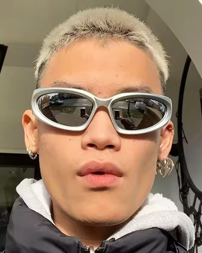 Silver Sunglasses Y2K