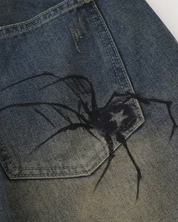 Spider Denim Shorts