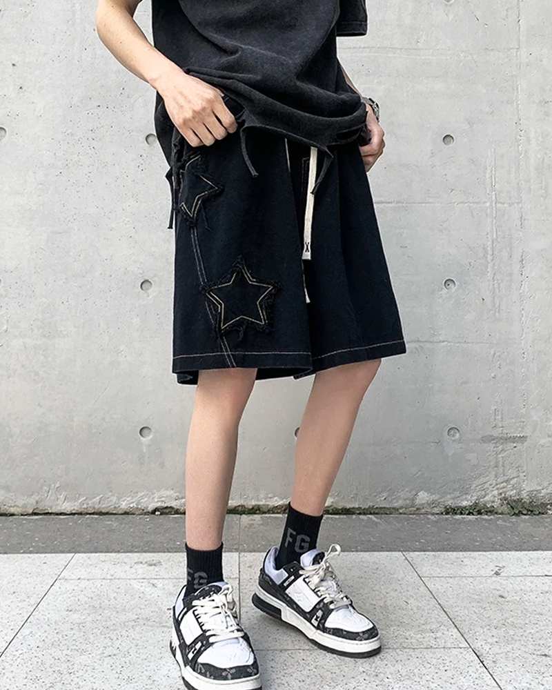 Denim Star Shorts