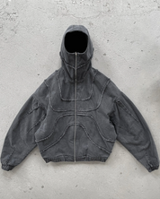 Jeansjacke mit Kapuze Herren Schwarz