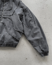 Jeansjacke mit Kapuze Herren Schwarz