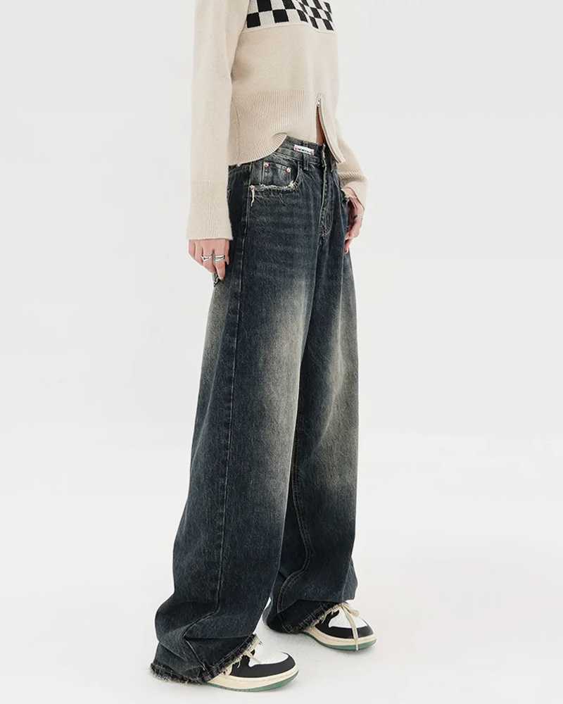 Washed Baggy Jeans