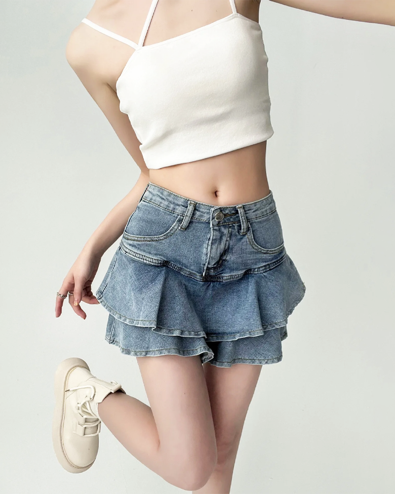 Spodnica mini jeansowa