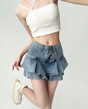 Spodnica mini jeansowa