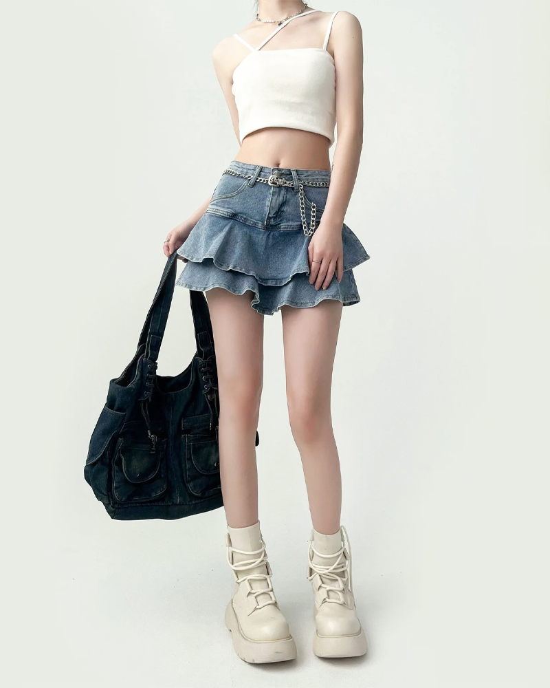 Spodnica mini jeansowa