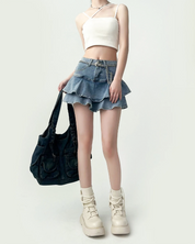 Spodnica mini jeansowa