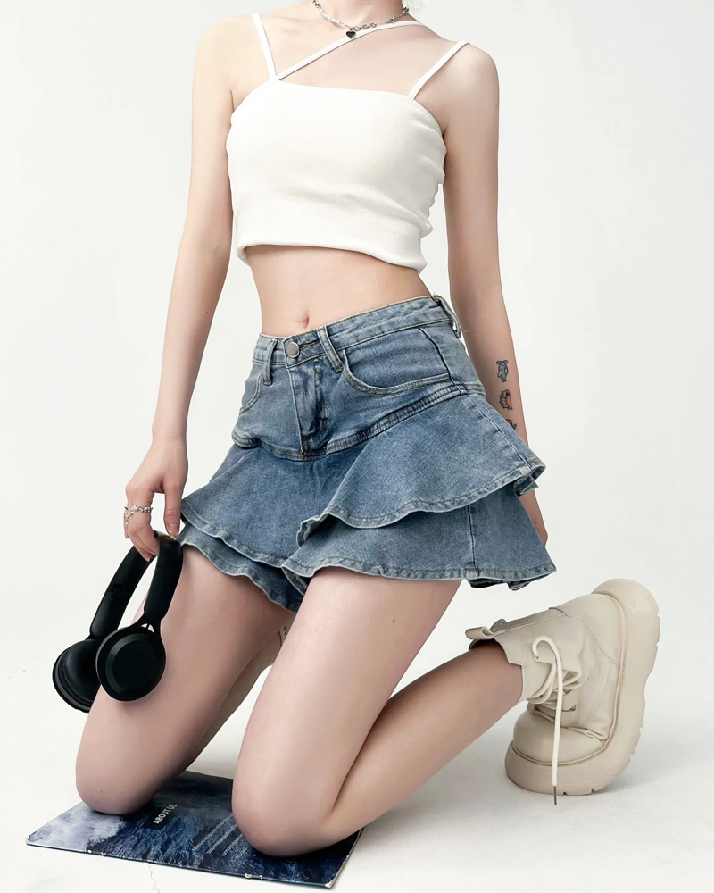 Spodnica mini jeansowa