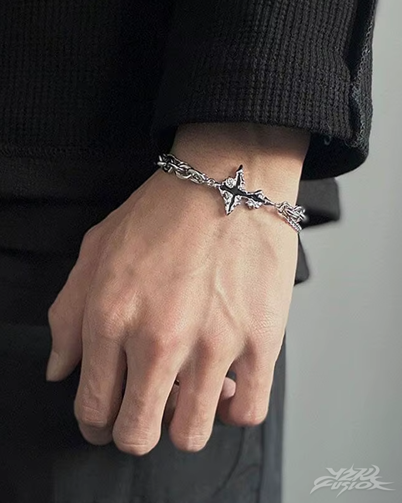 美品✨Binich silver 925 bracelet cross Y2K Y2K Gothic Cross Bracelet | Y2K Fusion