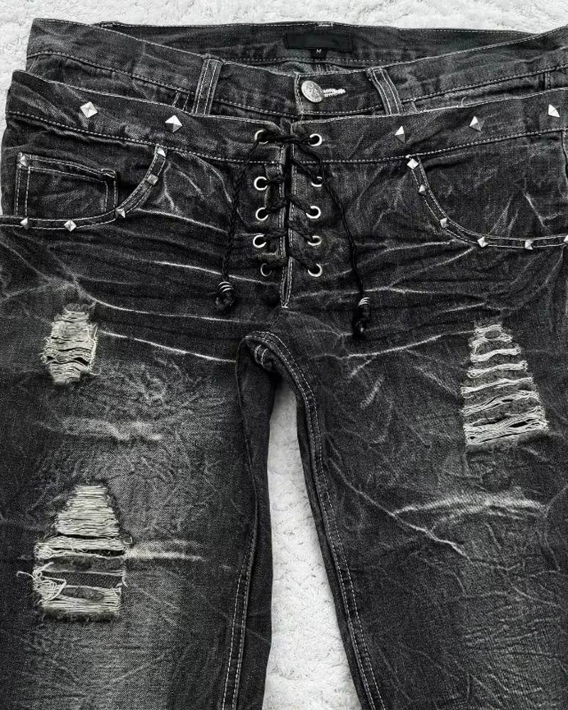 Jeans mit Schnürung