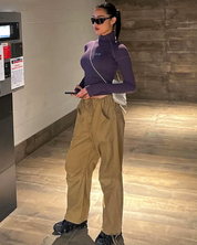 Crop Top mit Reißverschluss