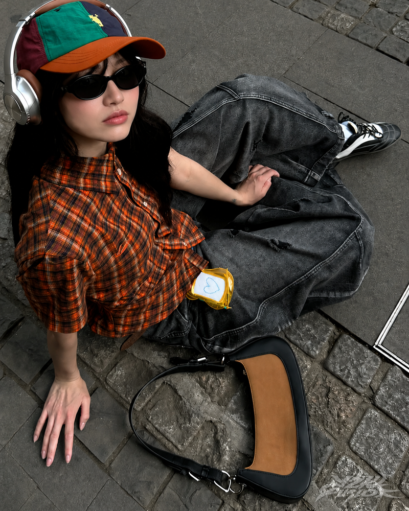 Jean baggy noir Y2K