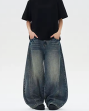 Jeans gamba larga