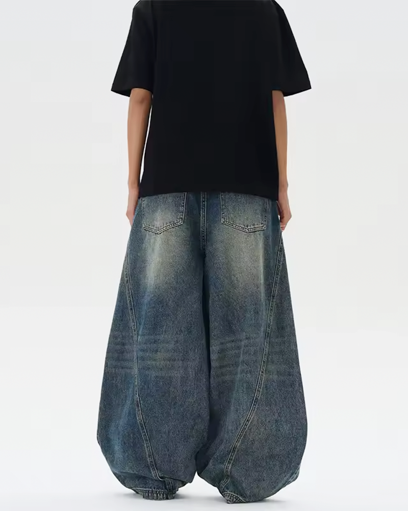 Jeans gamba larga