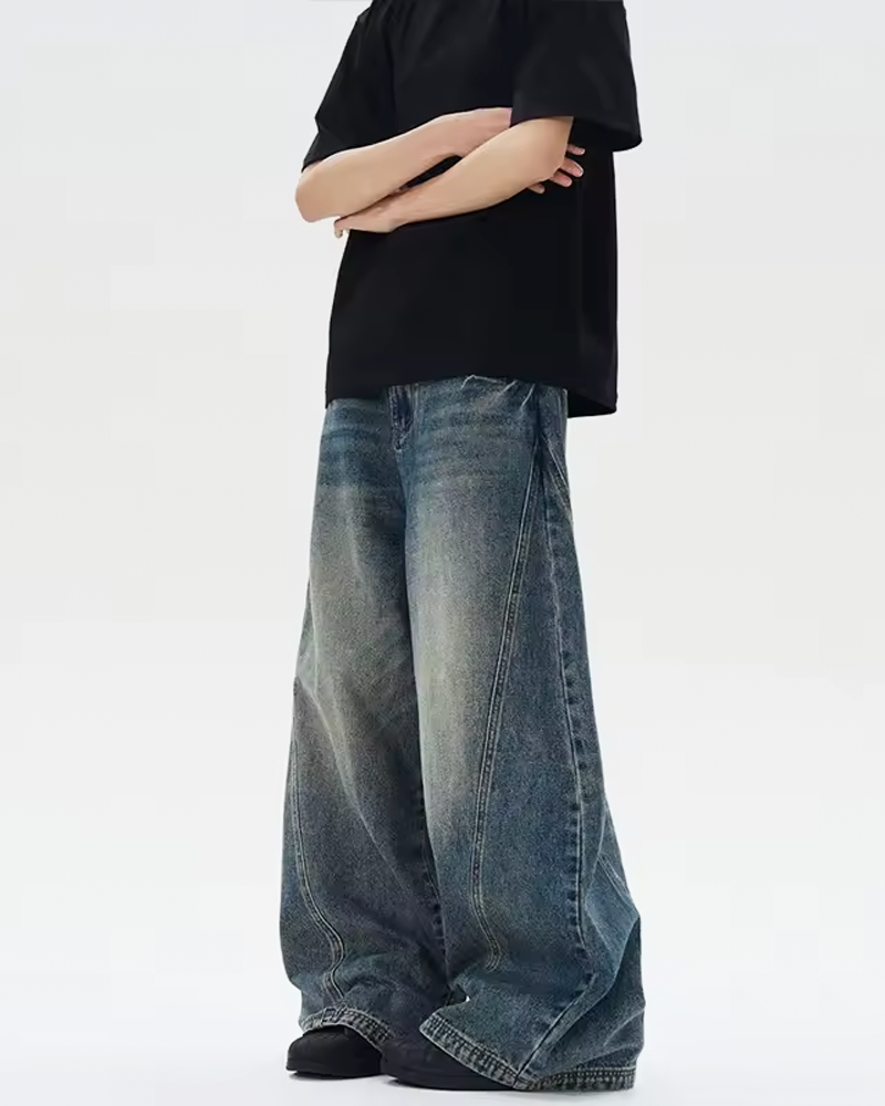Jeans gamba larga