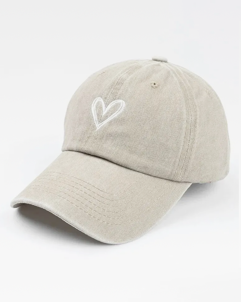 Baseball Cap With Heart