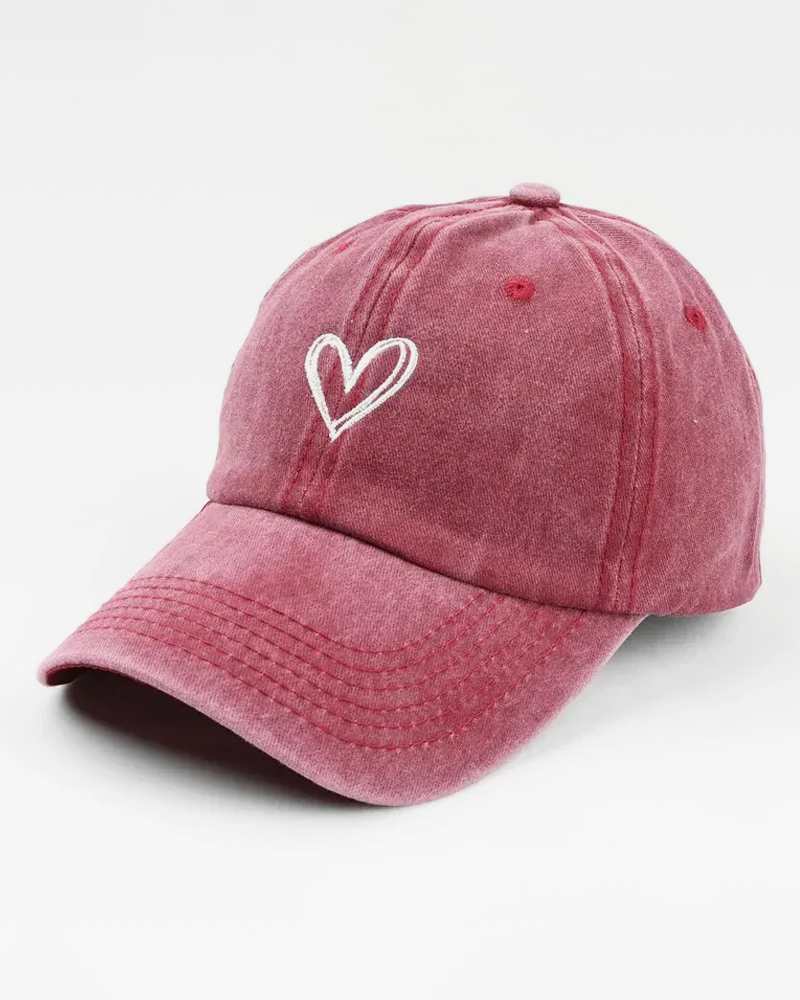 Baseball Cap With Heart