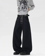 Barrel Jeans Schwarz