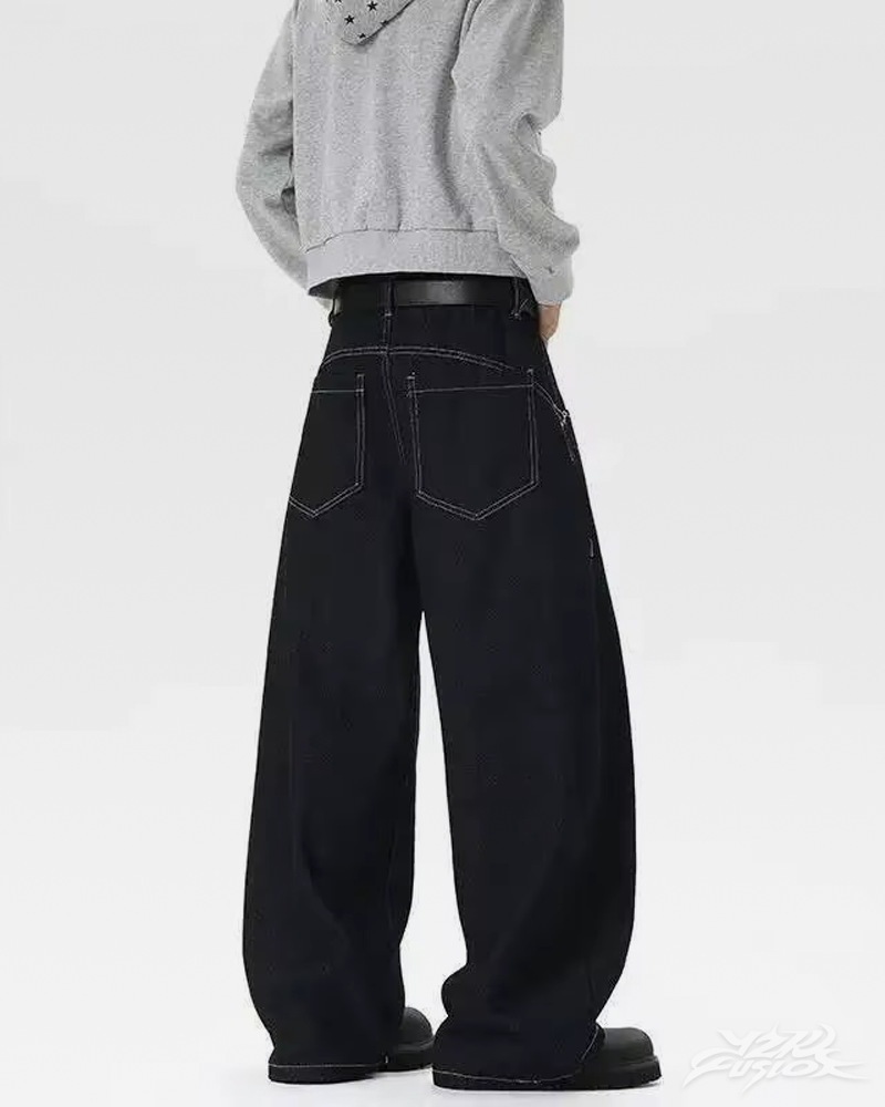 Barrel Jeans Schwarz
