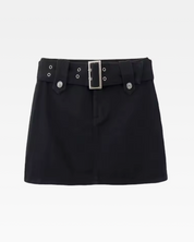 Black Denim Skort