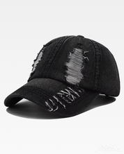 Cappello nero distressed