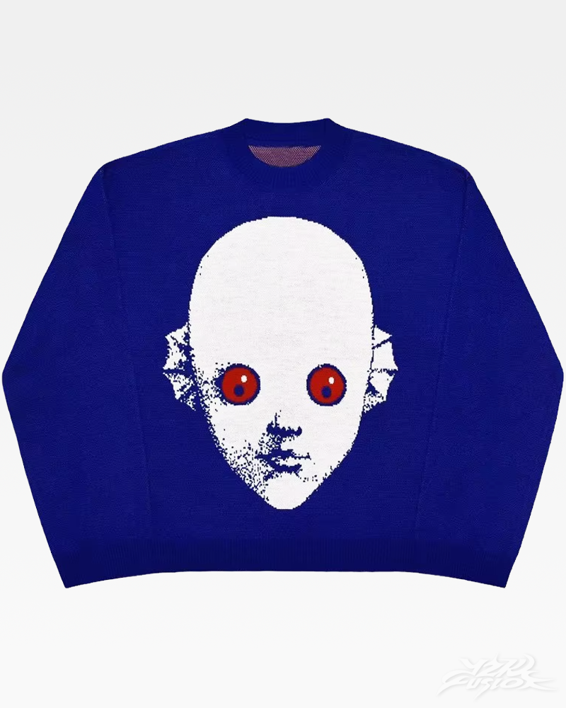 Blauer Y2K Pullover