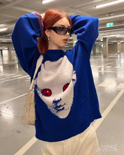 Blauer Y2K Pullover