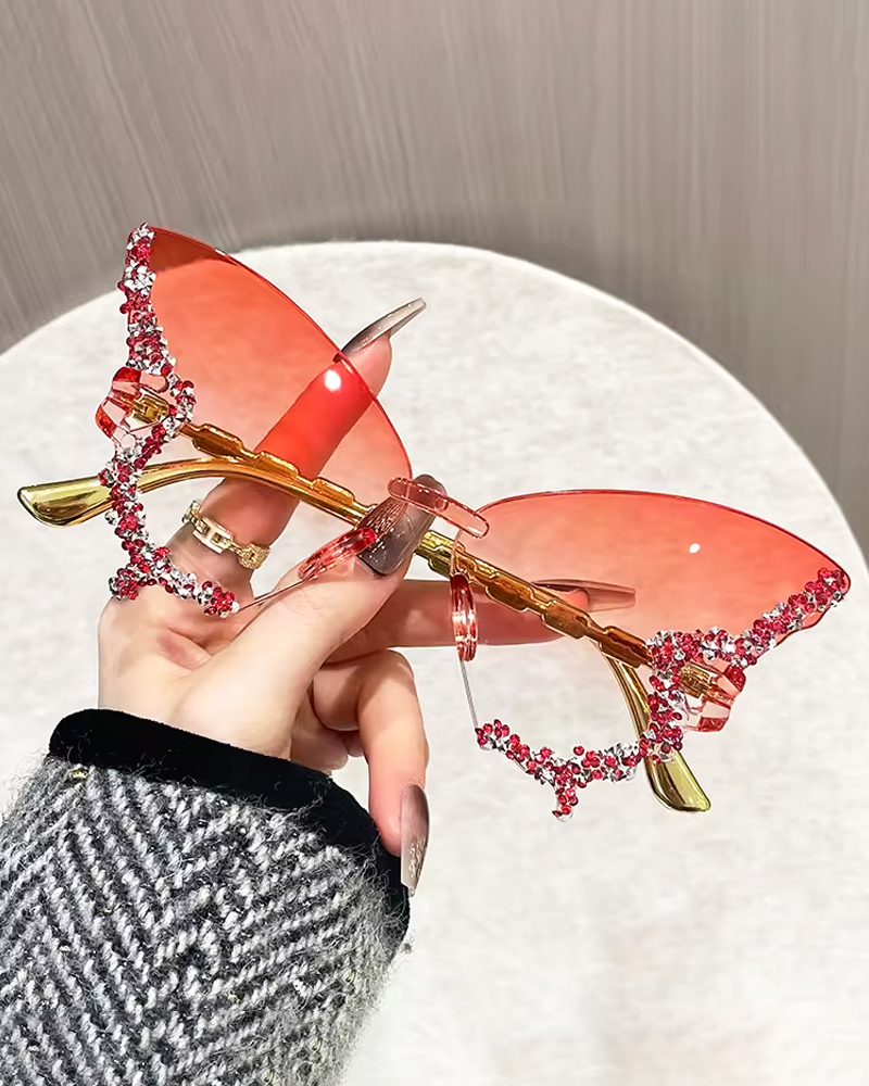 Lunettes de soleil papillon
