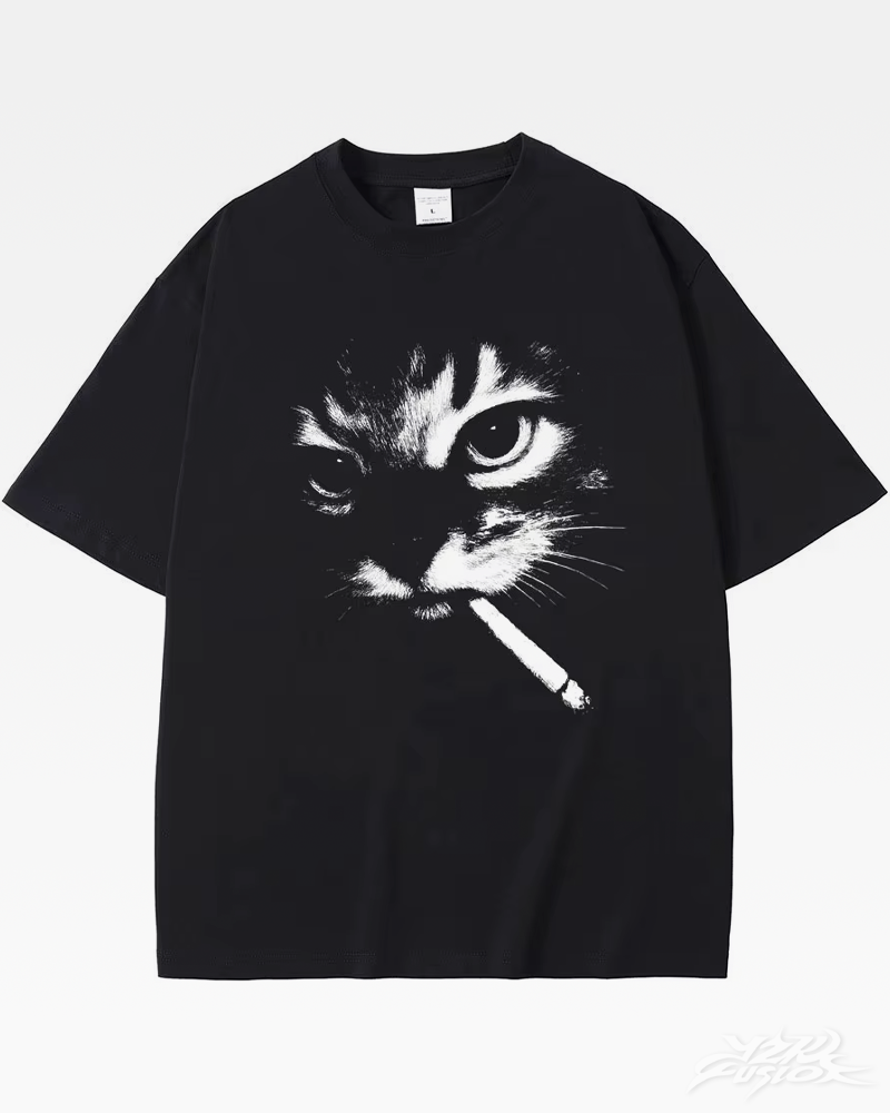 T-shirt chat cigarette
