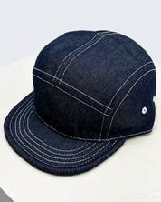 Casquette visière plate denim