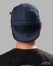 Casquette visière plate denim