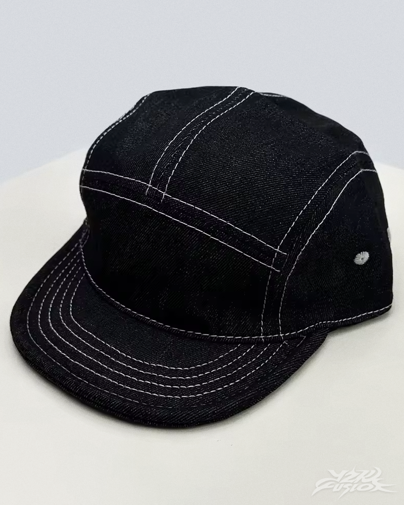 Casquette visière plate denim