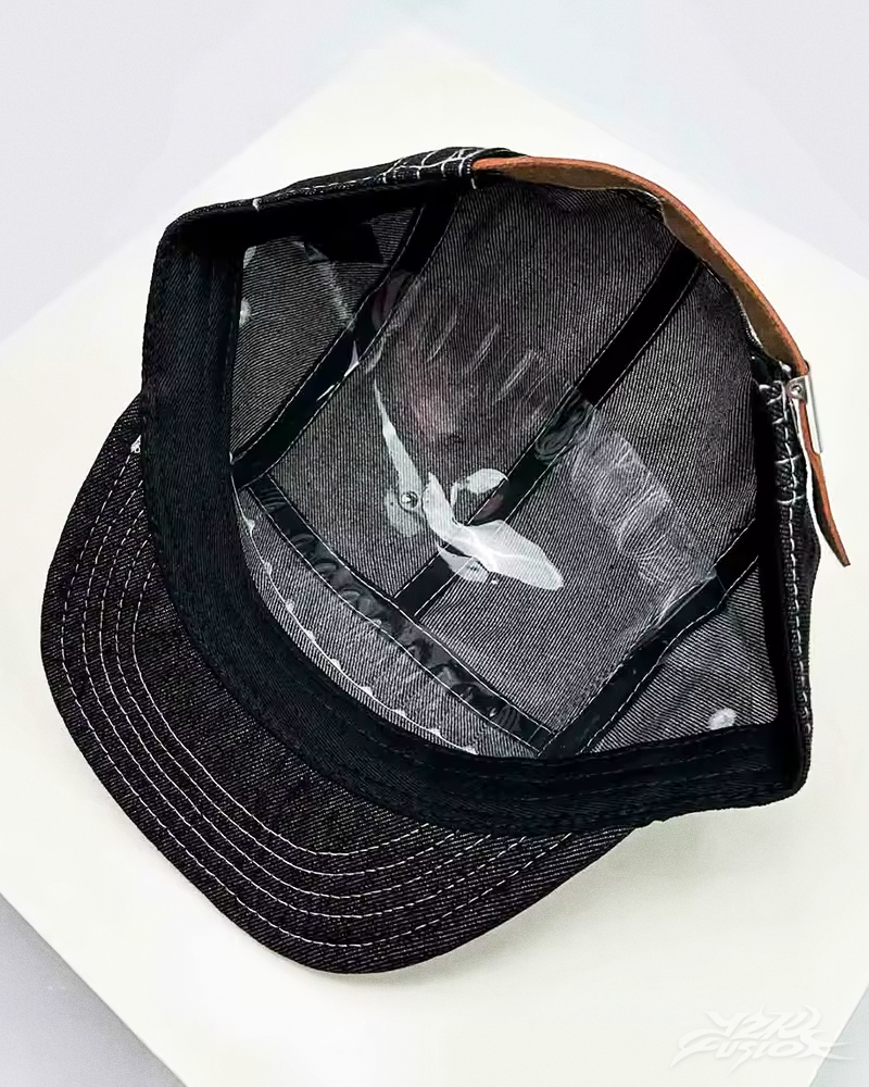 Casquette visière plate denim