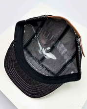 Casquette visière plate denim