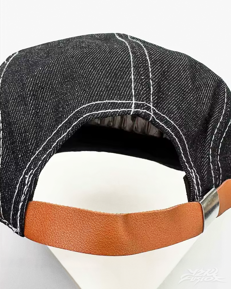Casquette visière plate denim
