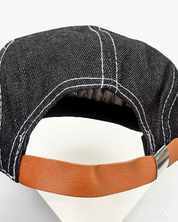 Casquette visière plate denim