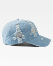 Distressed Denim Cap