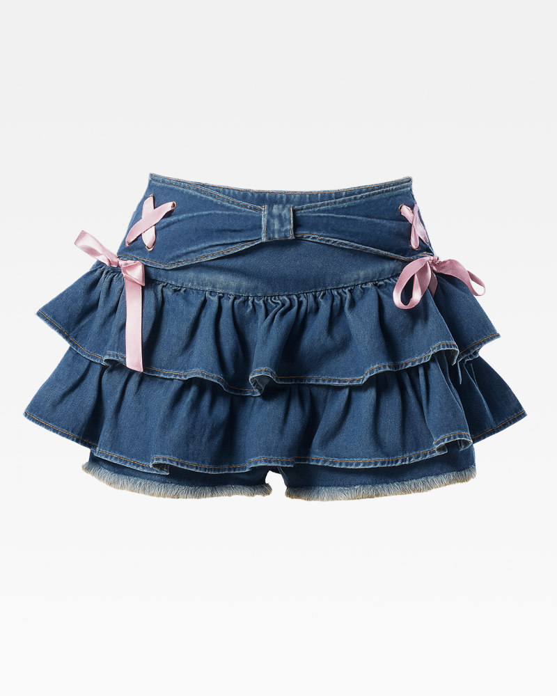 Jeans Rock mit Volant​