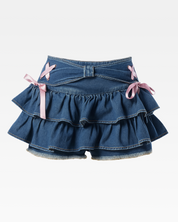 Jeans Rock mit Volant​