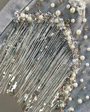 Short jean strass