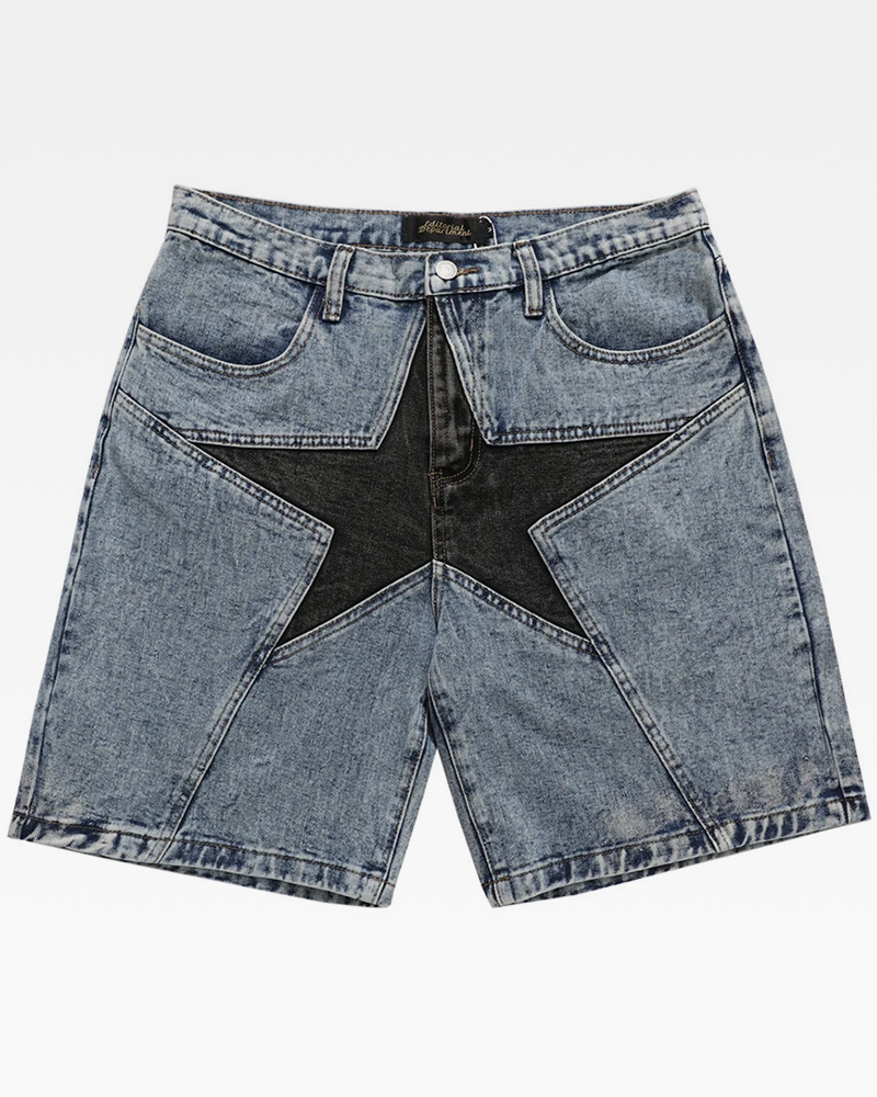 Denim shorts star