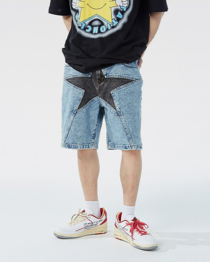 Denim shorts star