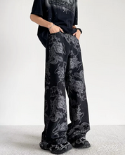 Dragon Print Jeans