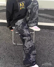 Dragon Print Jeans