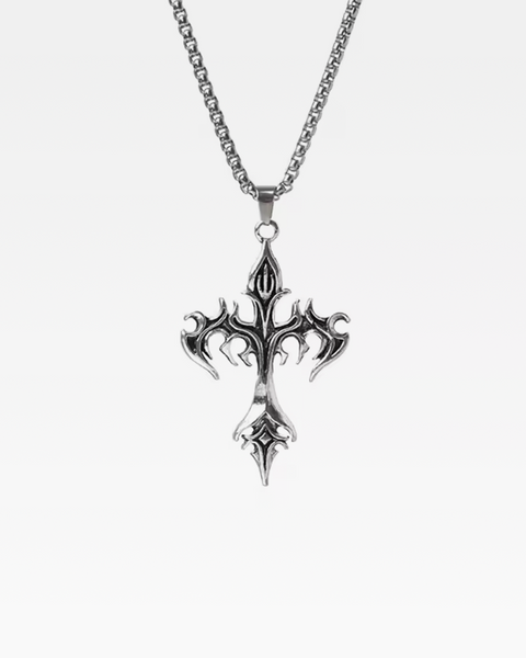 Flame Cross Necklace | Y2K Fusion