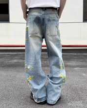 Floral Embroidered Jeans