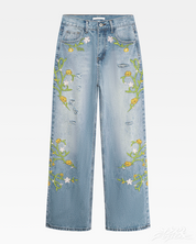 Floral Embroidered Jeans